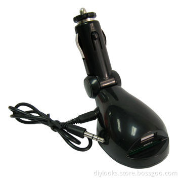 Hot Selling 15-channel MP3 FM LCD Modulator Transmitter with USB and SD Card, Angle Adjust Function